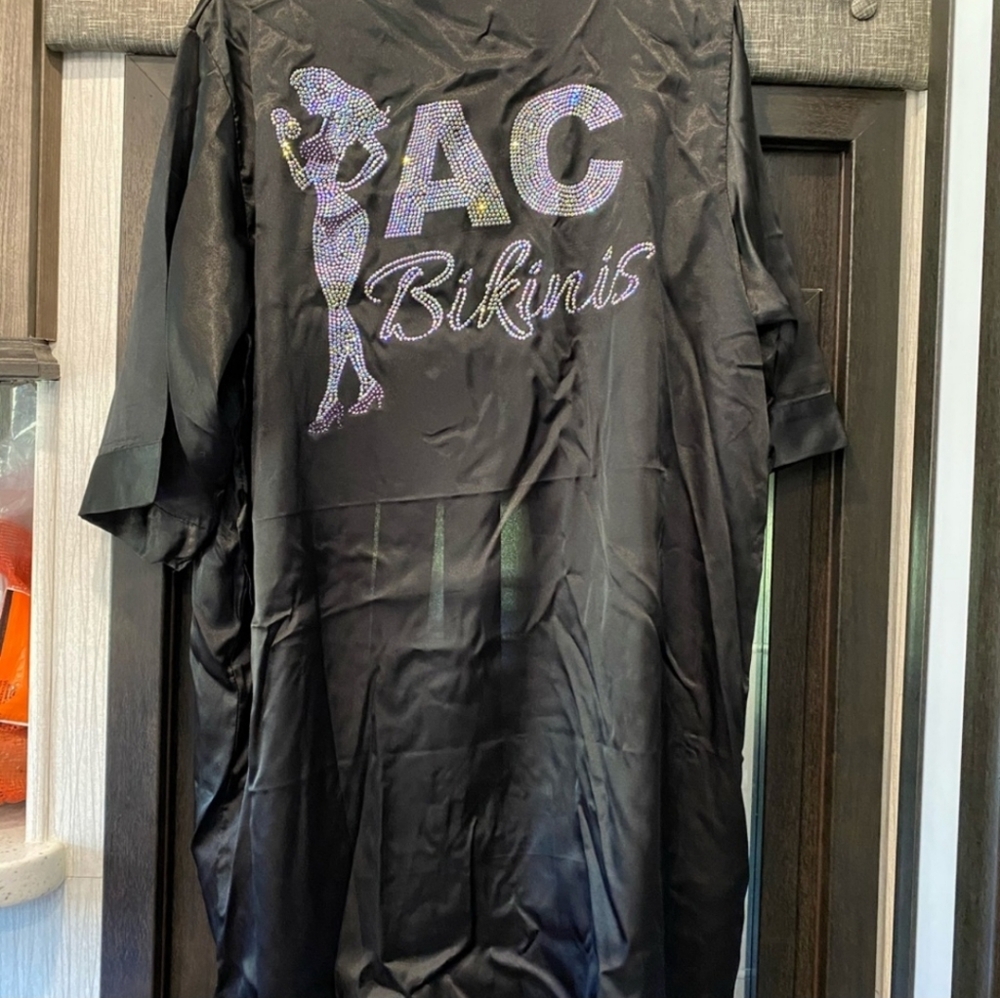 Black AC Bikinis Robe